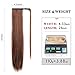 BARSDAR Straight Wrap Ponytail Extension - 26 Inch Long Straight Wrap Around Ponytails for Women, Clip in Ponytail Hair Extensions Synthetic Brown Pony Tails Hairpieces - Dark Brown & Auburn