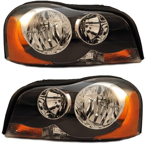 Compatible with 03-13 Volvo XC-90 Headlight Headlamp Head Light Lamp Left & Right Side Set PAIR