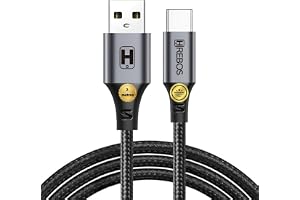 Cabo USB para Tipo-C (USB-C) 60W 3.1A Carregamento Rápido Reforçado 2 Metros Nylon Trançado – Compatível com Celulares Android, Galaxy e iPhone a partir do 15, além de Tablets com Entrada Tipo-C