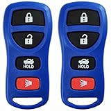 KeylessOption Keyless Entry Remote Control Car Key Fob Replacement for KBRASTU15-Blue (Pack of 2)