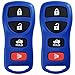 KeylessOption Keyless Entry Remote Control Car Key Fob Replacement for KBRASTU15-Blue (Pack of 2)