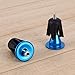 Binmer(TM) 1 Pair Aluminum Bicycle Cycling Handlebar Grips Handle Bar Cap End Plug (Blue)