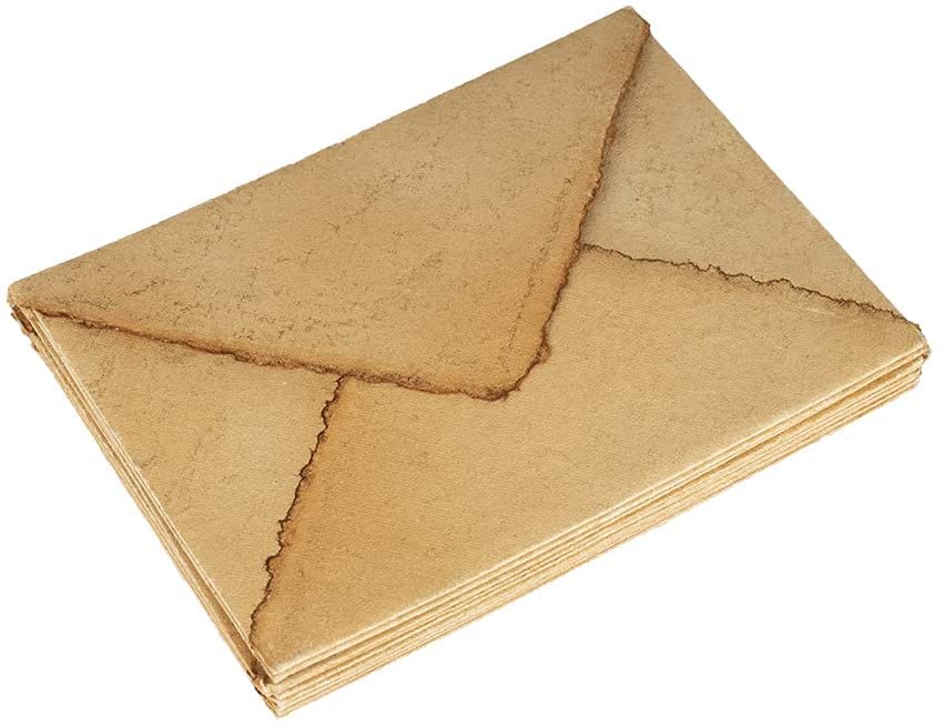 Wanderings Handmade Antiqued Envelope with Deckle Edge - 6.25" x 9.25" / 15x23 cm - Package of 25 for Writers Invitations Announcements - Cold Press Thick 150 GSM Recycled Paper