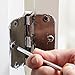 Boao 16 Pieces Stainless Steel Folding Butt Hinges Home Furniture Hardware Door Hinge with 96 Pieces Stainless Steel Screws (2 Inch and 3 Inch, Silver)