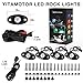LED Rock Lights Kit, YITAMOTOR 4 Pods Single Color Rock Lights Neon Lights Deck Lighting Hood Lighting Underbody of Trail Rig Camper Car Truck ATV UTV Kayak Polaris RZR Offroad Boat (Red)thumb 4