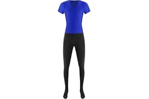 Hularka Mens Ballet Dance Unitard Jumpsuit Contrast Color One Piece Bodysuit Dance Costume
