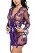Avidlove Women's Lace Kimono Sexy Nightgown Transparent Mesh lingerie