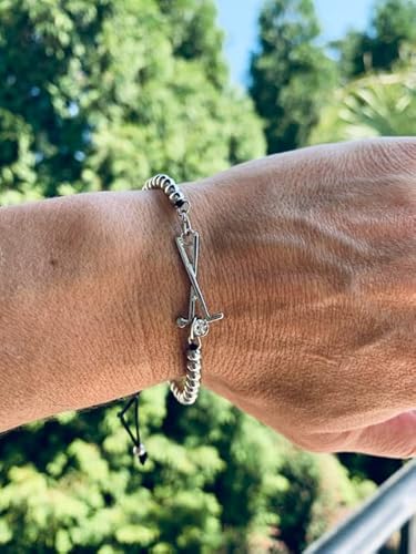 Golf Bracelet, Womens Golf Jewelry, Golf Beaded Charm Bracelet