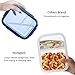 Homgeek Glass Food Storage Containers 2 Compartment Meal Prep Containers Portion Control Lunch Box with Snap Locking Lids, Leak proof, Microwave, Oven, Freezer & Dishwasher Safe(3-Pack, 32 Oz)
