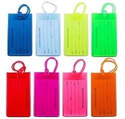 8 Packs Colorful Flexible Travel Luggage Tags for