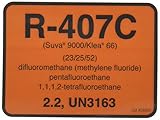 Diversitech R-407C Color Coded Refrigerant ID Label (04407)