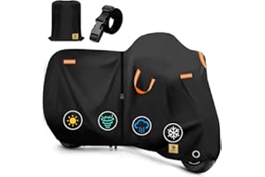 AIBILEY AIBIELY 104" Motorcycle Cover Storage Waterproof Outdoor,Heavy Duty Tearproof Durable Anti-UV Polyester Cloth,Weatherproof Scooter Bike Covers Accessories,Fit for Honda,Yamaha, Kawasaki,Harley