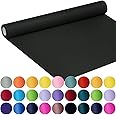 SMART&CASUAL 17.8" x 760" (63') Black Kraft Craft Paper Roll for Gift Wrapping Bulletin Board Bouquet Flower Kids Art Packing Parcel Table Covering 80GSM 55LB (Black, 17.8" x 63')