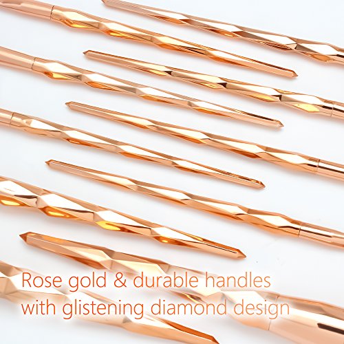 image for Qivange 10pcs Makeup Brush Set, Fabulous Unicorn Concealer Foundation 