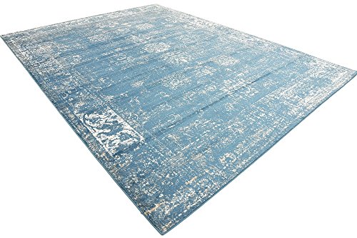 Unique Loom Sofia Collection Blue 9 x 12 Area Rug (9' x 12')