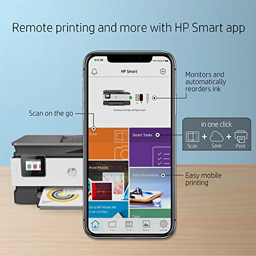 HP OfficeJet Pro 8025 AllinOne Wireless Color Printer, Smart Home