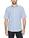 Amazon Essentials Men's Regular-Fit Short-Sleeve Poplin Shirt, Blue Plaid, X-Large