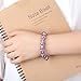 Bamoer 2016 New Purple Lilac Murano Glass Beads Charms Silver Tone Bracelets Fashion Jewelry for Women Girls Best Gift 7.87 Inches