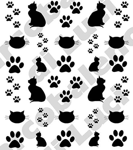 Aws Set Water Decals Zampine Chat Empreintes Notice Chiot