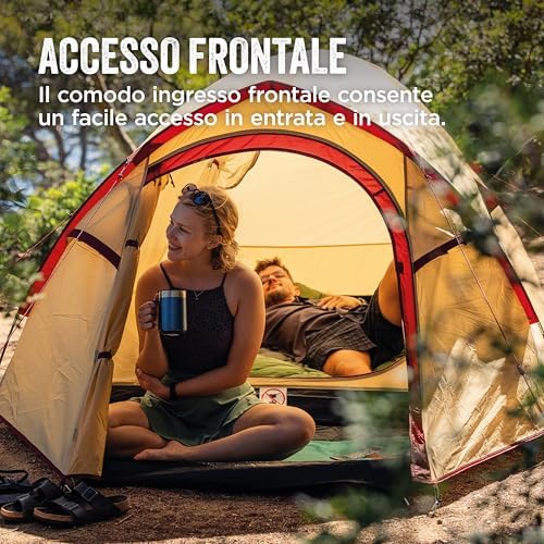 Tenda estiva Darwin 3 Plus | Tenda a cupola compatta per 3 persone | Tenda da campeggio leggera per 3 persone | Tenda per festival ed escursioni | Impermeabile 2000 mm | Traspirabilità extra