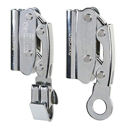 BleuMoo Alloy Steel Climbing Abseiling Safety Shutdown Anti-Fall Anti-Fall Belay Device Self-Locking Device (Push-Type Hanging Point)