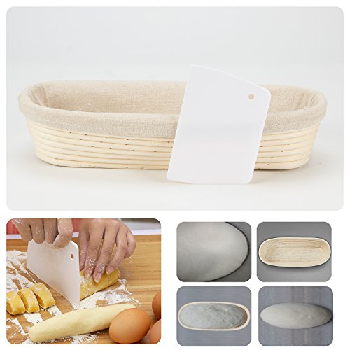 ANPHSIN 13" Oval Bread Proofing Basket Round Brotform Dough