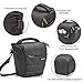 Camera Case, Evecase Digital SLR / DSLR Professional Camera Shoulder Bag for Compact System, Hybrid, Mirrorless, Micro 4/3 and High Zoom Camera - Black