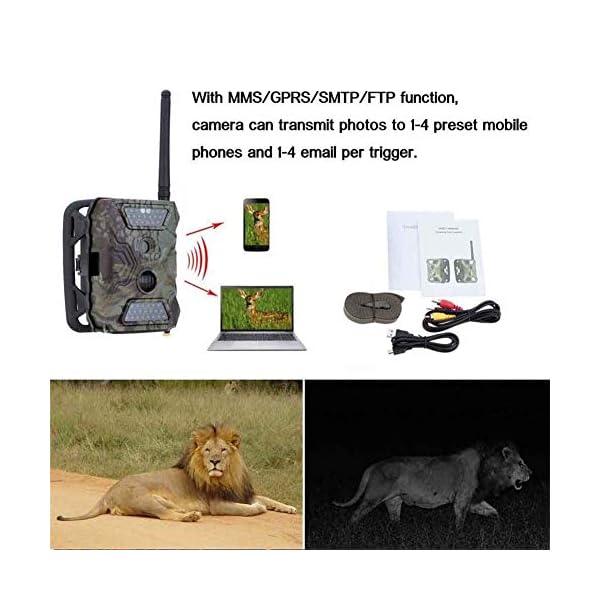 Wildkamera Nachtsicht,12mp HD Nachtsicht MMS Infrarot Wildlife Scouting Kamera Sendet Bilder Direkt An Ihr Telefon – Bild 4