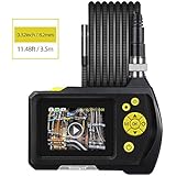Blueskysea Digital Endoscope Waterproof Inspection Camera Handheld Borescope Snake Camera with 11.48ft/3.5m Semi Rigid Tube 2.7" LCD Color Screen Dia 0.32inch / 8.2mm DVR Video Recording 360 Degree