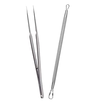 MINISO Acne Extractor Kit Blackhead Remover Needle Stainless Steel, Pack of 2