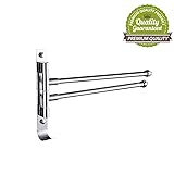 MOCOFO Double Towel Rack Swivel Towel Bar SUS304