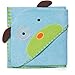 Skip Hop Zoo Baby Infant and Toddler Soft Cotton Hooded Bath Towel and Mitt Washcloth Set, Two Pieces, Multi, Darby Dog