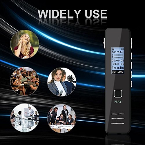 Voice-Recorder-Digital-Voice-Recorder-KLAREN-Metal-Shell-Design-8GB-USB-Digital-Audio-Sound-Dictaphone-Portable-Rechargeable-Recorder-with-Built-In-Speaker-for-Meetings-Lectures-Interviews