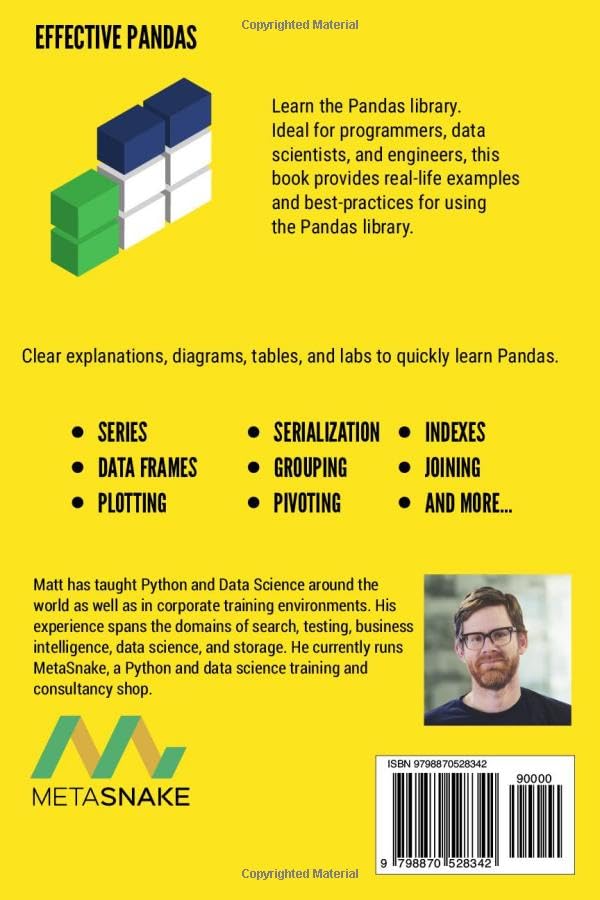 Effective Pandas 2: Opinionated Patterns for Data Manipulation (Treading on Python) Effective Pandas 2: Opinionated Patterns for Data Manipulation (Treading on Python) Paperback Kindle Audible Audiobook