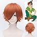 Probeauty Short Spiky Orange mix Brown Cosplay Wigs for Peter Pan