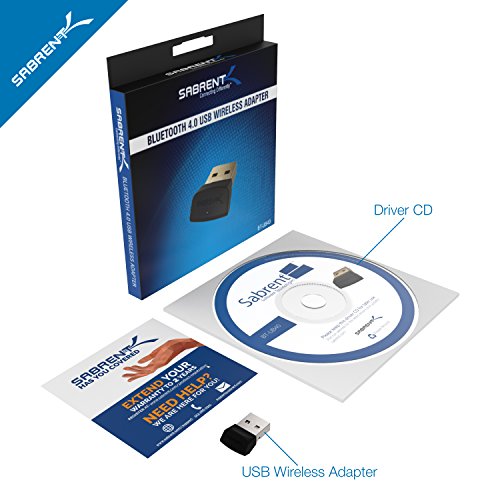 Sabrent USB Bluetooth 4.0 Micro Adapter for PC [v4.0 Class 2 with Low Energy Technology] (BT-UB40)