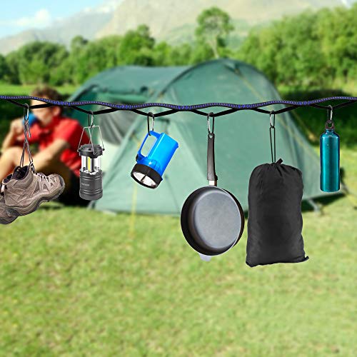 BROTOU 10ft Outdoor Camping Lanyard Hanger Campsite Storage Strap with