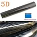 PEATOP Carbon Fiber Vinyl Wrap 5D High Gloss Bubble Free Air Release Big Texture Sheet Roll Film (60