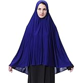 Ababalaya Women's Elegant Modest Muslim Islamic Ramadan Soft Lightweight Jersey Hijab Long Scarf