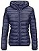 Wantdo Women's Hooded Packable Ultra Light Weight Short Down Jacket