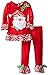 Ãzhido Girls 2pcs Long Cotton Christmas Santa Pajamas Sleepwear Set Red(4-5T,Red)