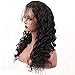 Eayon Hair Loose Curly Full Lace Human Hair Wigs-Glueless 130% Density Brazilian Virgin Remy Wigs with Baby Hair for Black Women Natural Color 14Inch