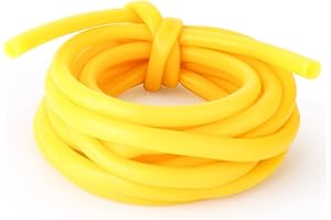 QCQIANG Natural Latex Rubber Tubing ID 3/8" (10mm) x OD 9/16"(14mm), 16.5ft (5M) Length Slingshot Catapult Rubber Tube
