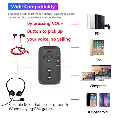 Voice Changer/Disguiser/Modulator for PS4/PS5/Xbox One/PC/Phone/Laptops with Adjustable Voice Functions