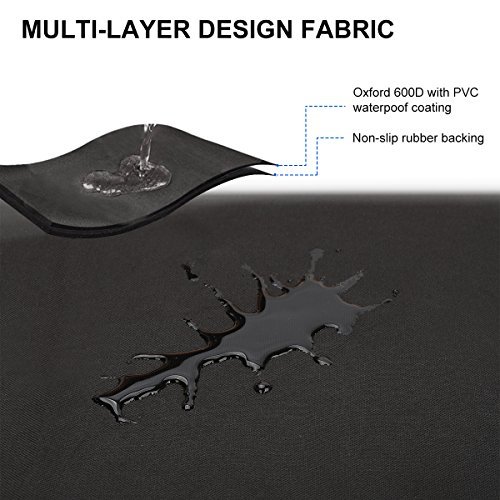 upsimples Dog Seat Cover Pet Car Seat Cover No Stitch Hole Heavy Duty Dog Hammock Non-slip Waterproof Back Seat Cover for Car SUV Minivans, Black