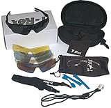 Sport Style Sunglasses Kit: 5 Lens. UV400 with Polarized Lens, Optical Insert.