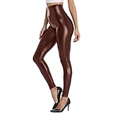 SPLASHGRIP Women's Faux Leather Leggings High Waisted Leather Pants Tummy Control PU Slim Comfy Sexy Pleather Pants Tights