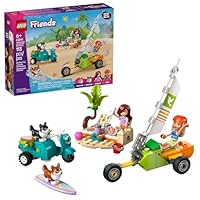 LEGO Friends Surfing Dogs and Scooter Adventure - Building Toy Pretend Play Set for Girls and Boys, Ages 6+ - Birthday Gift for Kids - with 2 Minidolls and 2 Corgi Toy Dogs - 42641