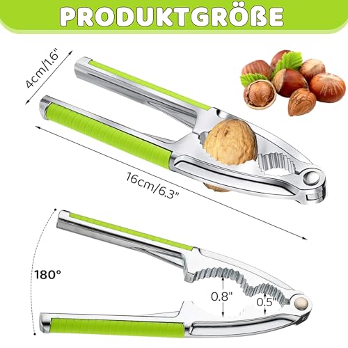 Nutcracker,Zinc Alloy Nutcracker Casca Nuts with Non-Slip Grip Nutcracker Multifunctional Nuts Opener for Seafood Shell Lobster Crab Hazelnut
