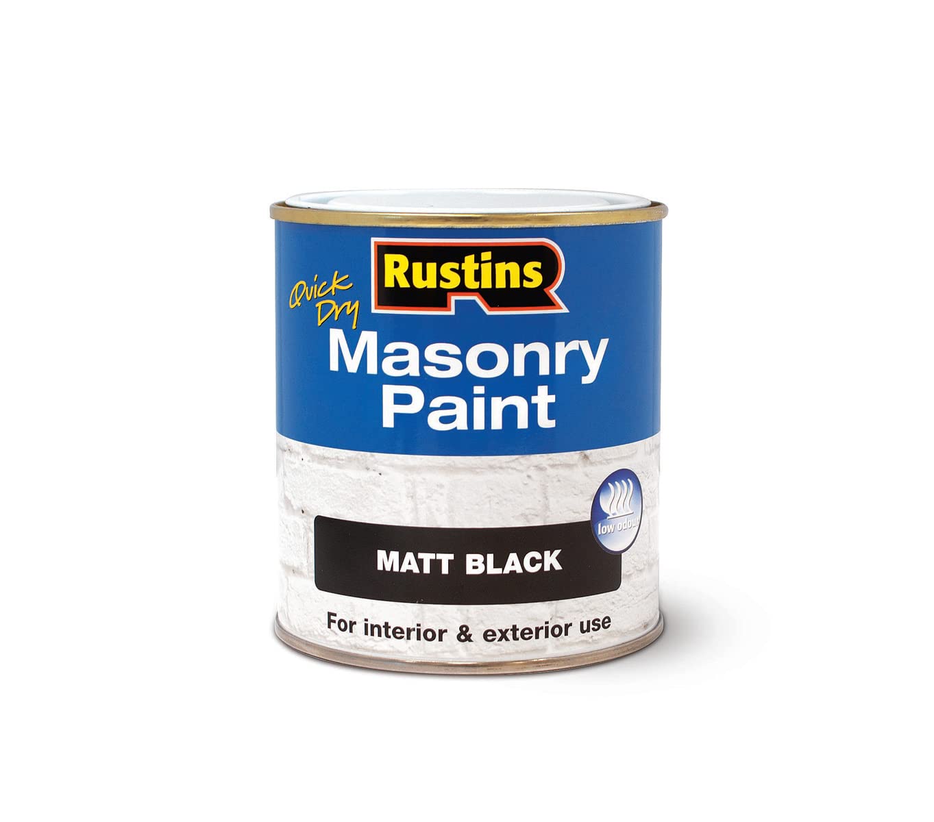 RUSTINS Masonry Paint Matt Black 250ml